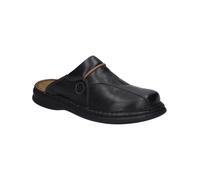 Josef Seibel Klaus Herren Clogs | Echtleder-Herrenschuhe für drinnen und draußen | Komfort-Schuhe aus Rindsleder, Schwarz (611 schwarz/cognac), 45 EU