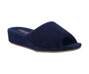 Hausschuh JOSEF SEIBEL "Marseille 01, dunkelblau", Damen, Gr. 4,5, blau (dunkelblau), Schuhe Hausschuh (90921409-4,5) dunkelblau