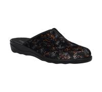 Hausschuh JOSEF SEIBEL "Nice 82, schwarz-multi", Damen, Gr. 42, schwarz (schwarz, multi), Obermaterial: 80% Rindsleder Leather cow. 20% Textilmaterial TEXMAT., Schuhe Hausschuh (82697200-42) schwarz, 