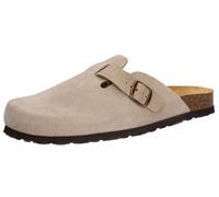 Hausschuh LICO "Clog Pedro", Herren, Gr. 46, grau, Leder, Schuhe Hausschuh (87656156-46) grau