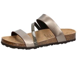Hausschuh LICO "Pantolette Bioline Glitter", Damen, Gr. 39, braun, Synthetik, Schuhe Hausschuh (65490720-39) braun