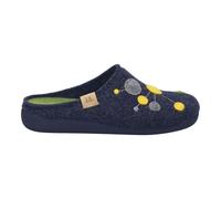 Hausschuh JOSEF SEIBEL "Cara 02", Damen, Gr. 38, bunt (blau multi), Filz, Basic, Schuhe, Pantoffel, Slipper mit bunter Verzierung (99482569-38) blau multi
