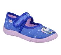 Hausschuh RICHTER "Mia WMS: Mittel", Kinder, Gr. 26, blau, Baumwolle, animal-print, Schuhe Hausschuh, Kindergartenschuhe mit WMS, Größenschablone zum Download (70738536-26) blau