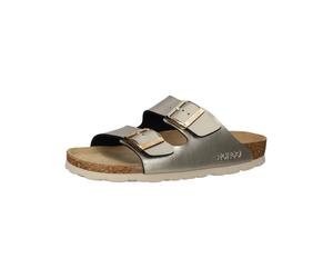 Hausschuh ROHDE "Rohde Hausschuhe Lederimitat", Damen, Gr. 36, silber (bronze), Lederimitat, Schuhe Hausschuh (79680543-36) bronze