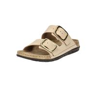 Pantolette ROHDE "Rodigo", Damen, Gr. 38, beige (sand), Nubukleder, Schuhe Pantolette, Keilabsatz, Sommerschuh, Hausschuh mit komfortablem Softfußbett (42220926-38) sand