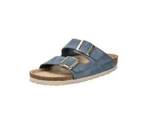 Hausschuh ROHDE "Rohde Pantoletten Veloursleder", Damen, Gr. 39, blau (jeans), Veloursleder, Schuhe Hausschuh (96557628-39) jeans