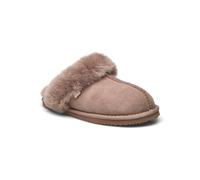 Hausschuh ROSEMUNDE "Sydney Shearling Reversed Slippers", Damen, Gr. 38, taupe, Obermaterial: 100% Lammveloursleder. Futter: 100% Lammfell, Schuhe Hausschuh, atmungsaktiv, wärmend, mit Memory Foam (76