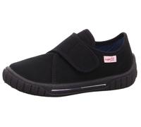 Hausschuh SUPERFIT "BILL, WMS: mittel", Mädchen, Gr. 29, schwarz, Baumwolle, Schuhe Hausschuh, Kindergartenschuh mit Klettverschluss, Größenschablone zum Download (67254928-29) schwarz