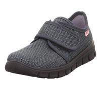 Hausschuh SUPERFIT "BOBBY WMS: Mittel", Kinder, Gr. 25, grau (dunkelgrau), Baumwolle, meliert, casual, Schuhe, Klettschuh mit Baumwoll-Futter, Größenschablone zum Download (62487524-25) dunkelgrau