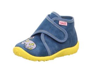 Hausschuh Textil \ SPOTTY BLAU/GRAU - Gr. - 22