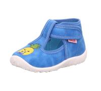 Hausschuh Textil \ SPOTTY BLAU/ORANGE - Gr. - 20