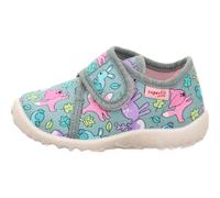 Hausschuh Textil \ SPOTTY GRÜN/MEHRFARBIG - Gr. - 19