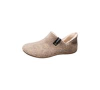 Hausschuh VERBENAS "YOI PICOS PET TONE", Damen, Gr. 38, beige (hellbraun), Textil, meliert, unifarben, Schuhe Hausschuh, Hüttenschuh, Homeslipper, Wohlfühlschuh mit Logo-Schriftzug (64698431-38) hellb