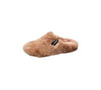 Hausschuh VERBENAS "YORK BUDAPEST", Damen, Gr. 40, wärmend, braun (hellbraun), Textil, unifarben, Basic, Schuhe Hausschuh, Homeslipper, Pantoffel, Wohlfühlschuh mit Logo-Schriftzug (30266007-40) hellb