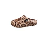 Hausschuh VERBENAS "YORK FELINE", Damen, Gr. 39, braun (braun, beige, leo), Textil, Schuhe Hausschuh, Pantoffel, Wohlfühlschuh, Homeslipper mit Logo-Schriftzug (67407546-39) braun, beige, leo
