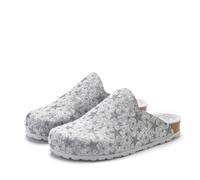 Hausschuh VIVANCE "Pantolette, Clog, Pantoffel", Damen, Gr. 42, grau, Obermaterial: 100% Polyester. Decksohle: 100% Polyester. Futter: 100% Polyester. Laufsohle: 100% Synthetik, aufgeraut, Schuhe Haus