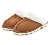 Plüsch Hausschuhe VIVANCE Gr. 37, braun (camelfarben) Damen Schuhe Pantoffeln Plüsch Hausschuh Pantoffel Pantoffeln, Clogs, Schlappen, Pantolette mit Warmfutter VEGAN (56955337-37)