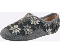 Hausschuh WALDLÄUFER, Damen, Gr. 39, grau, Textil, Schuhe Hausschuh (86696926-39) grau