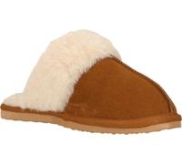 Hausschuh WHISTLER "Carini W Leather Warm Slipper", Damen, Gr. 39, otter, Leder, Schuhe Hausschuh, Pantoffel,Clog,Mule,Flats mit Fellkragen (12542168-39) otter