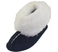 Hausschuhe aus Lammfell in 2 Farben marine, 34