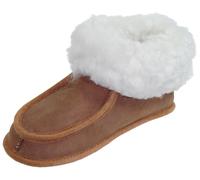 Hausschuhe aus Lammfell in 2 Farben von 25-48 braun, 36