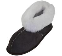 Hausschuhe aus Lammfell in 5 Farben dunkelbraun, 39