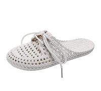 Hausschuhe Damen Sommer Geschlossen - Badeschuhe Damen 39 Flip Flop Aushöhlen Badesandalen Gummi Slides Mit Schnürung Sandaletten Wasserfest Sommerschuhe/Sandalen/Damenschuhe/Strandsandalen