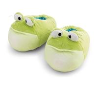 Hausschuhe Frosch Frowin Größe 36-39 (M) - grün - Warme Kuscheltier Hausschuhe aus Plüsch für Kinder und Erwachsene, Tier-Schuhe mit Anti-Rutsch Sohle, Slippers | 62972