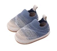 Hausschuhe Kinder Atmungsaktive Strick Mesh Krabbelschuhe Baby Jungen Mädchen Indoor Crawling Barfussschuhe Kindergarten Rutschfest Bodensocken Breite Sandalen Bequem Sneaker (Dark Gray, 20 Infant)