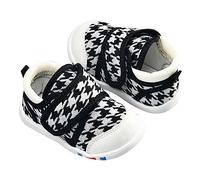 Hausschuhe Kinder Atmungsaktive Strick Mesh rutschfest Krabbelschuhe Baby Jungen Mädchen Barfussschuhe mit Klettverschluss Kindergarten Schuhe Breite Sandalen Casual Sneaker (Black, 23.5 Infant)