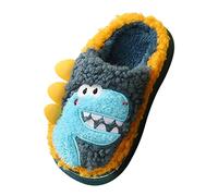 Hausschuhe Kinder Mädchen, Dino Pantoffeln Kleinkind Plüsch Warme Haushaltsschuhe Flanell Gefütterte Cute Home Slippers Cartoon Winter Rutschfeste Hausschuhe Flauschige Baumwollpantoffeln