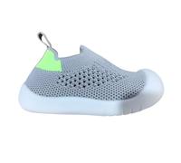 Hausschuhe Kinder rutschfest Atmungsaktive Strick Mesh Krabbelschuhe Baby Jungen Mädchen Crawling Barfussschuhe Breite Sandalen Bequem Lauflernschuhe Kindergarten Sneaker (Grey, 22 Infant)