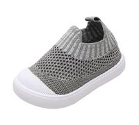 Hausschuhe Kinder rutschfest Atmungsaktive Strick Mesh Krabbelschuhe Baby Jungen Mädchen Indoor Crawling Breite Sandalen Kindergarten Barfussschuhe Bodensocken Bequem Sneaker (Grey, 23 Infant)