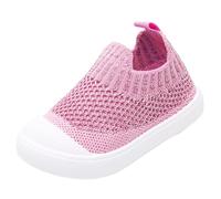 Hausschuhe Kinder rutschfest Atmungsaktive Strick Mesh Krabbelschuhe Baby Jungen Mädchen Indoor Crawling Breite Sandalen Kindergarten Barfussschuhe Bodensocken Bequem Sneaker (Red, 20 Infant)