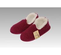 Hausschuhe Mokassin Wolle Bordeaux