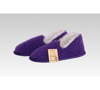 Hausschuhe Mokassin Wolle Lila