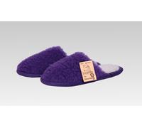 Hausschuhe Pantoffel Wolle farbig lila