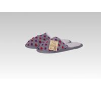 Hausschuhe Pantoffel Wolle Noppen silber