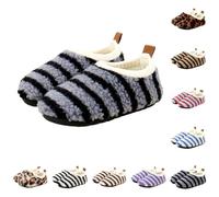 Hausschuhe Superfit Kinder Jungen Mädchen Winter Fuzzy Plüsch Pantoffel Geschlossen Warm Weiche Winterschuhe Bequem Gefüttert Leichte Furry Schuhe für Kleinkind (Dark Blue, 33 Big Kids)