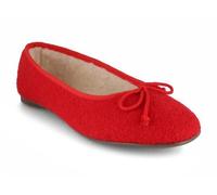 Hausschuhe von Kitz-Pichler aus reiner gewalkter Schurwolle gefüttert, mit rutschhemmender Gummisohle Rot 38