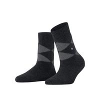 Burlington Women Cosy Argyle House socks Schwarz Gr 36/41 Damen