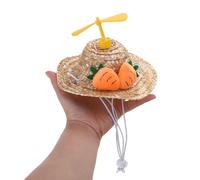 Haustier-Hut, Hundekostüm, Sonnenkappe, für den Außenbereich, handgewebt, Stroh, Welpen, Foto-Requisiten, Hüte, Zubehör, Hüte für kleine Tiere, Katzen, Hunde