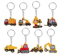 hautllaif 8 Stück Cartoon Schlüsselanhänger - Niedliche PVC Tier Anhänger Set, Bunte Schlüsselanhänger für Kinder, Schule, Geburtstag, Partygeschenke und Alltagsgebrauch