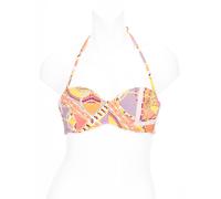 O'Neill Havaa Mould Wire Bandeau Bikini Top yellow scarf print (32013) 38C