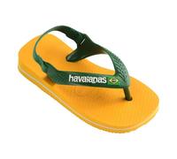 Havaianas Baby Brasil Logo II, Zehentrenner Unisex Baby, Pop Yellow/Amazon, 21 EU