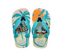 Havaianas Baby Disney Classics Flip-Flop, Beige Straw/Blue, 22 EU