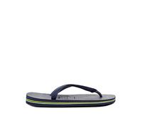 Havaianas - Brasil Logo, ikonische, bequeme und langlebige Badelatschen mit Brasilien- Flagge und rutschfester Sohle mit farbigen Streifen, Unisex-Erwachsene