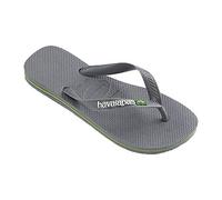 Havaianas - Brasil Logo, ikonische, bequeme und langlebige Badelatschen mit Brasilien- Flagge und rutschfester Sohle mit farbigen Streifen, Unisex-Erwachsene