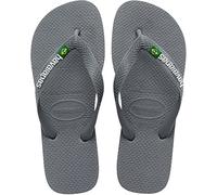 Havaianas - Brasil Logo, ikonische, bequeme und langlebige Badelatschen mit Brasilien- Flagge und rutschfester Sohle mit farbigen Streifen, Unisex-Erwachsene