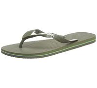 Havaianas - Brasil Logo, ikonische, bequeme und langlebige Badelatschen mit Brasilien- Flagge und rutschfester Sohle mit farbigen Streifen, Unisex-Erwachsene